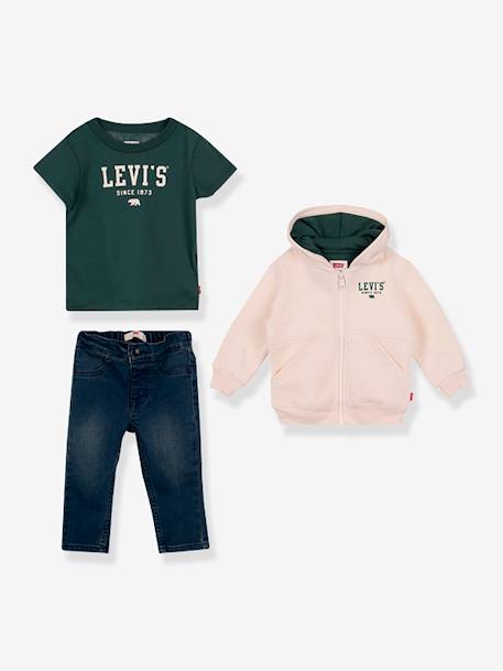 CORE ZIP UP HOODIE SET - T-shirt imprimé LEVI'S® beige chiné 1 - vertbaudet enfant 