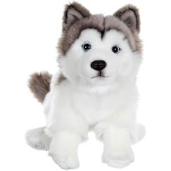 Jouet-Peluche Chien Husky - GIPSY TOYS - Assis, 25 cm