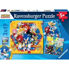 Jouet-Ravensburger-Puzzles 3x49 pièces - Les aventures de Sonic-4005555011330-A partir de 5 ans