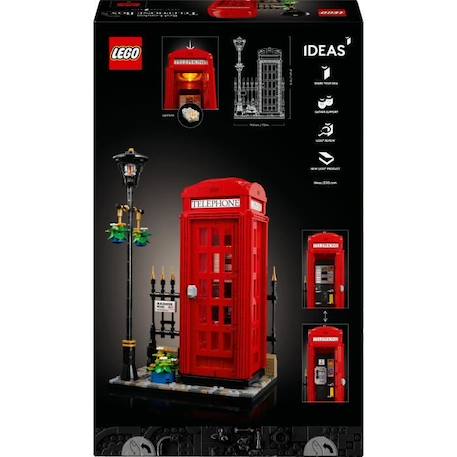 LEGO® Ideas 21347 Cabine Téléphonique Londonienne Décoration Maison pour les Anglophiles ROUGE 6 - vertbaudet enfant 