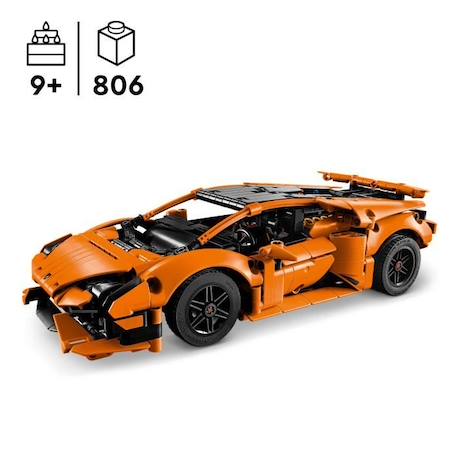 LEGO® Technic 42196 Lamborghini Huracán Tecnica orange Voiture Jouet Pour Enfant de 9 Ans ORANGE 2 - vertbaudet enfant 