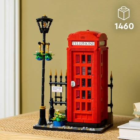 LEGO® Ideas 21347 Cabine Téléphonique Londonienne Décoration Maison pour les Anglophiles ROUGE 2 - vertbaudet enfant 