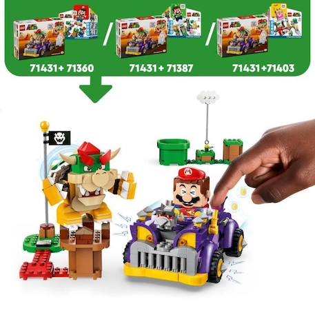 LEGO® 71431 Super Mario Ensemble d'Extension Bolide de Bowser, Jouet de Kart pour Enfants Dès 8 Ans avec Figurine Bowser NOIR 3 - vertbaudet enfant 