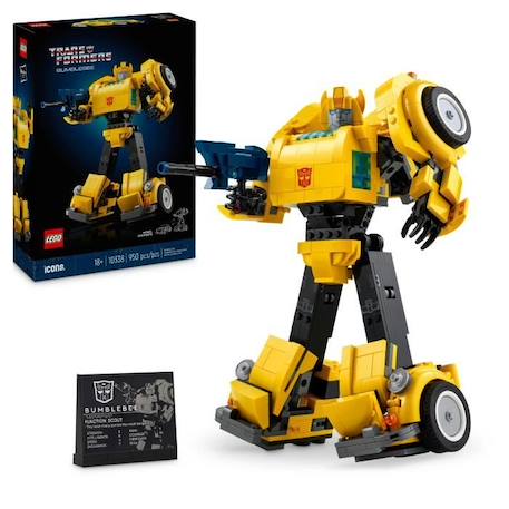 LEGO® Icons 10338 Transformers Bumblebee - Figurine Robot pour Adultes - Véhicule JAUNE 1 - vertbaudet enfant 