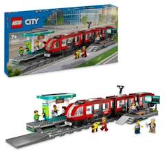 Jouet-LEGO® City 60423 Le tramway et la station du centre-ville, véhicule pour enfants dès 7 ans