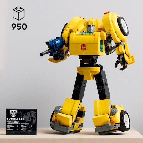 LEGO® Icons 10338 Transformers Bumblebee - Figurine Robot pour Adultes - Véhicule JAUNE 2 - vertbaudet enfant 