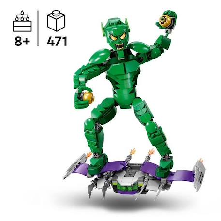 LEGO® Marvel 76284 Figurine du Bouffon Vert à Construire Jouet Enfant Super-héros VERT 2 - vertbaudet enfant 