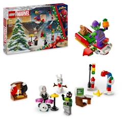 Jouet-LEGO® Marvel 76293 Calendrier de l’Avent Spider-Man 2024 - Cadeau Festif pour Enfants