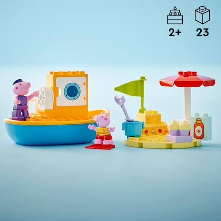 LEGO® DUPLO® 10432 Le Voyage en Bateau de Peppa Pig - Set de Jeu de Bain pour Tout-petits ROSE 4 - vertbaudet enfant 