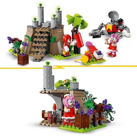 LEGO® Sonic the Hedgehog 76998 Knuckles et le sanctuaire du Master Emerald Set pour gamers ROUGE 3 - vertbaudet enfant 