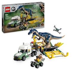 Jouet-LEGO® Jurassic World 76966 Missions dinosaures : le camion de transport de l’allosaure