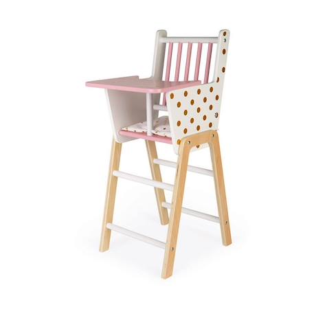 Chaise Haute Poupées / Poupons Candy Chic (bois) - JANOD - Dès 3 Ans - Design France ROSE 3 - vertbaudet enfant 