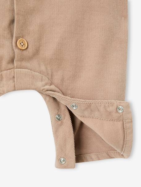 Combinaison en velours côtelé bébé beige 4 - vertbaudet enfant 