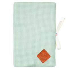 Puériculture-Sac à langer-Accessoires sac-Protège carnet de santé en Nid d'abeille 17 x 23 cm Vert