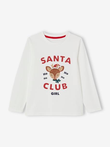 Pyjama de Noël fille 'Santa Club' capsule famille écru 3 - vertbaudet enfant 