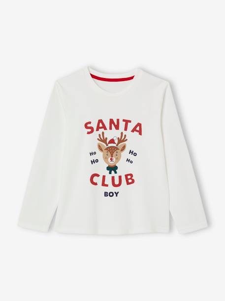 Pyjama de Noël garçon 'Santa Club' Capsule Famille écru 2 - vertbaudet enfant 