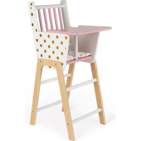 Chaise Haute Poupées / Poupons Candy Chic (bois) - JANOD - Dès 3 Ans - Design France ROSE 1 - vertbaudet enfant 