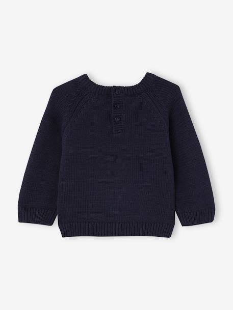 Pull jacquard Père Noël bébé marine 2 - vertbaudet enfant 