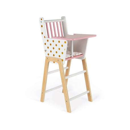 Chaise Haute Poupées / Poupons Candy Chic (bois) - JANOD - Dès 3 Ans - Design France ROSE 2 - vertbaudet enfant 