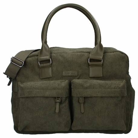 Sac à langer en velours côtelé et son matelas nomade 31 x 23 cm Vert VERT 2 - vertbaudet enfant 