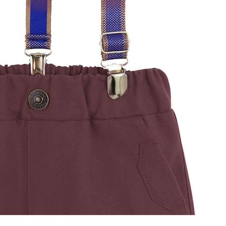 Pantalon garçon et bretelles Groovy - PETIT BEGUIN - Loose - Bordeaux - Violet ROUGE+VIOLET 7 - vertbaudet enfant 