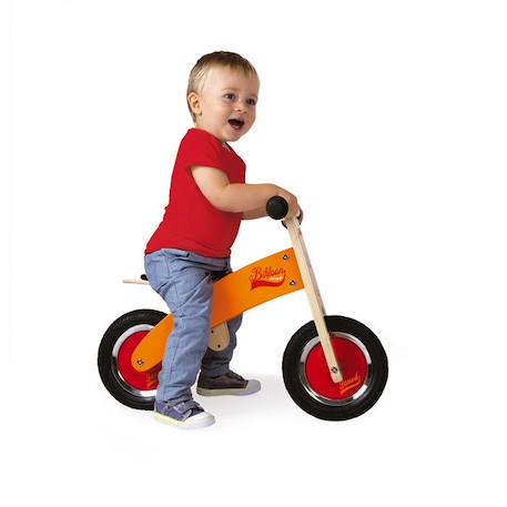 Draisienne en bois Janod Little Bikloon - Orange - Dès 2 Ans - Pneus gonflables - Selle réglable ORANGE 2 - vertbaudet enfant 