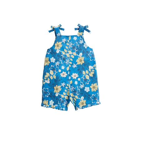 Barboteuse bébé + chapeau en popeline Flora BLEU 3 - vertbaudet enfant 