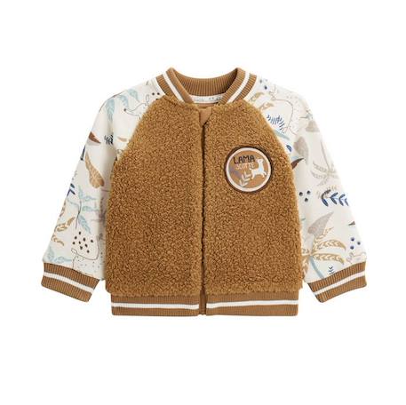 Veste teddy bébé en sherpa Lamascotte MARRON 1 - vertbaudet enfant 