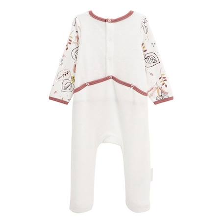 Pyjama bébé en velours Léonie BLANC 2 - vertbaudet enfant 