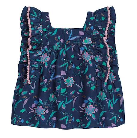 Blouse fille Mumbai BLEU 1 - vertbaudet enfant 