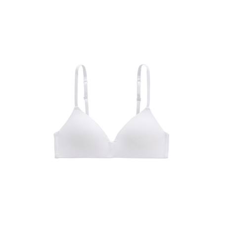 Fille-Sous-vêtement-Soutien-gorge triangle à coques sans armatures blanc Veliana