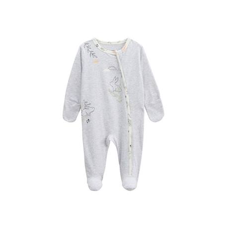 Pyjama bébé ouverture zippée Frimousse GRIS 1 - vertbaudet enfant 