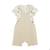 Ensemble salopette bébé en lin et t-shirt Zagora BEIGE 2 - vertbaudet enfant 