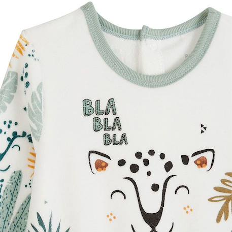 Pyjama bébé en velours Petit Bavard BLANC 3 - vertbaudet enfant 