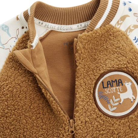 Veste teddy bébé en sherpa Lamascotte MARRON 3 - vertbaudet enfant 