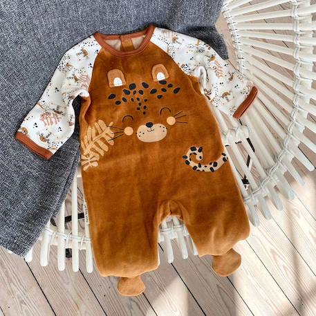 Pyjama bébé en velours Benghali MARRON 4 - vertbaudet enfant 