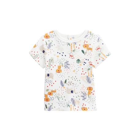 Ensemble salopette bébé en lin et t-shirt Savane Family VERT 4 - vertbaudet enfant 