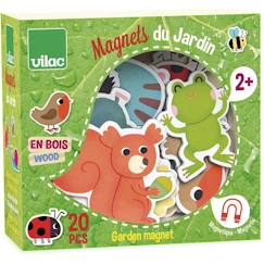 -Jeux éducatifs - Vilac - 8026 - Magnets Jardin - Bois massif - Pour enfants de 24 mois à 8 ans