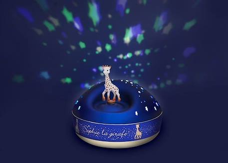 Veilleuse Projecteur d'Etoiles Musical Sophie La Girafe - TROUSSELIER - Ø12cm - Bleu - Piles BLEU 2 - vertbaudet enfant 