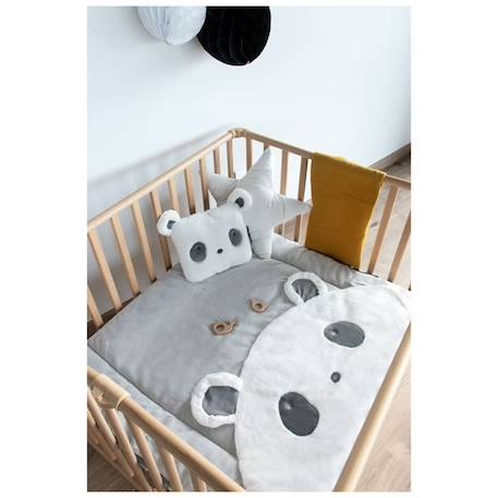 Tapis de jeux - DOUDOU ET COMPAGNIE - Tapidou Panda - Gris - Mixte - 1 m² GRIS 2 - vertbaudet enfant 