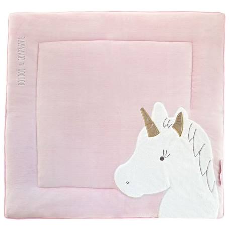 Tapis Licorne - DOUDOU ET COMPAGNIE - Tapidou - Rose - Mixte - 1 mètre x 1 mètre ROSE 1 - vertbaudet enfant 