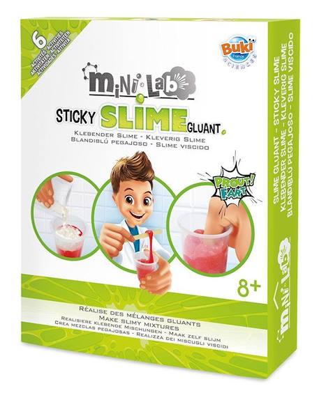 Mini laboratoire slime - BUKI FRANCE - 6 activités - Dès 8 ans VERT 1 - vertbaudet enfant 