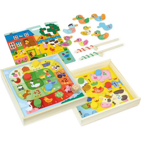 VILAC - Coffret de jeux des tout-petits à la ferme JAUNE 1 - vertbaudet enfant 