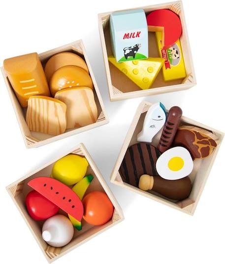 Jeu de nourriture en bois - MELISSA & DOUG - Groupes Alimentaires - Mixte - A partir de 3 ans BEIGE 2 - vertbaudet enfant 