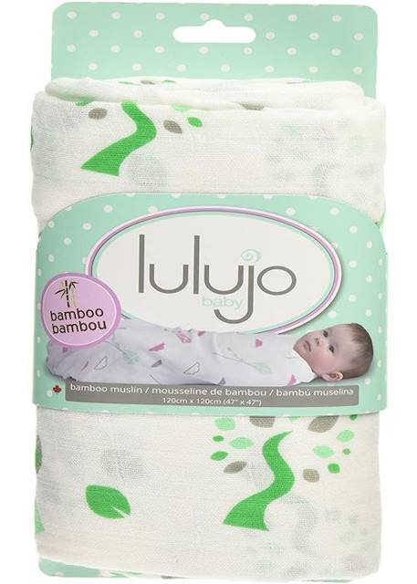 Lulujo - Lange en bambou - Arbre vert - ELEMENTS FOR KIDS VERT 2 - vertbaudet enfant 