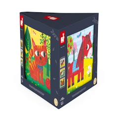 Jouet-Jeux éducatifs-Coffret 3 Puzzles en Bois Animaux - JANOD - Tornado, Félix, Titus - Dès 18 Mois