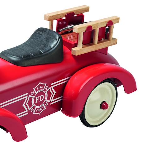 Porteur Voiture de pompiers - GOKI - Rouge - Métal et plastique - A partir de 1 an ROUGE 2 - vertbaudet enfant 