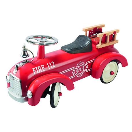 Porteur Voiture de pompiers - GOKI - Rouge - Métal et plastique - A partir de 1 an ROUGE 1 - vertbaudet enfant 