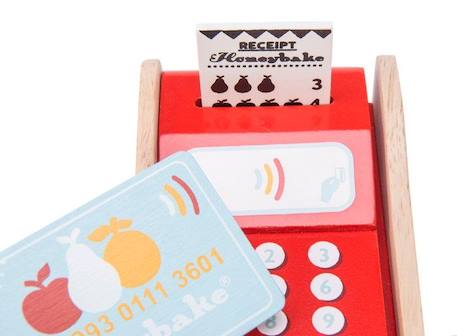 Machine à carte bancaire en bois - LE TOY VAN - Honeybake - Enfant - Mixte - Rouge - 3 ans ROUGE 2 - vertbaudet enfant 