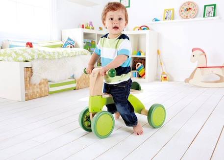 Tricycle bois sans pédale - HAPE - Draisienne à 4 roues - Vert - Mixte - A partir de 12 mois VERT 4 - vertbaudet enfant 